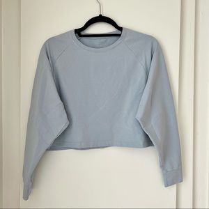 Pale Blue Cropped Long Sleeve